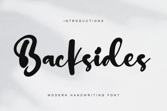 Backsides: A Festive Script Handwritten Typeface