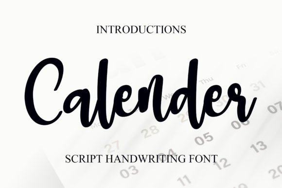 Calender: The Elegant Script Font for Editorial Design