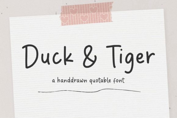 Duck Tiger: A Handwritten Font for Authentic Branding