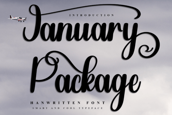 January Package: A Festive Script Typeface for Editors
