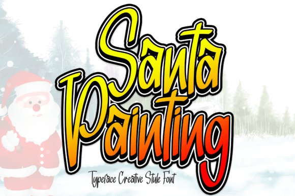 Santa Painting: A Modern Handwritten Font for Brands