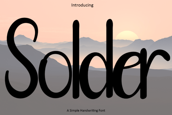 Solder: A Stylish Handwritten Font for Crafters